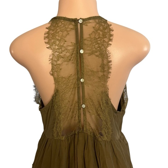 Lovestitch Elegant Olive Green Lace Maxi Dress - Picture 5 of 11